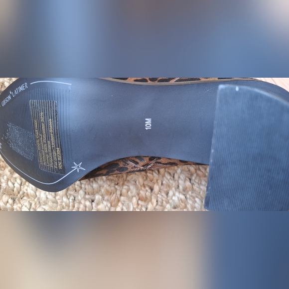 Gibson latimer womensvina leopard print calf hair leather booties 10 bohemian 80 - Picture 4 of 4